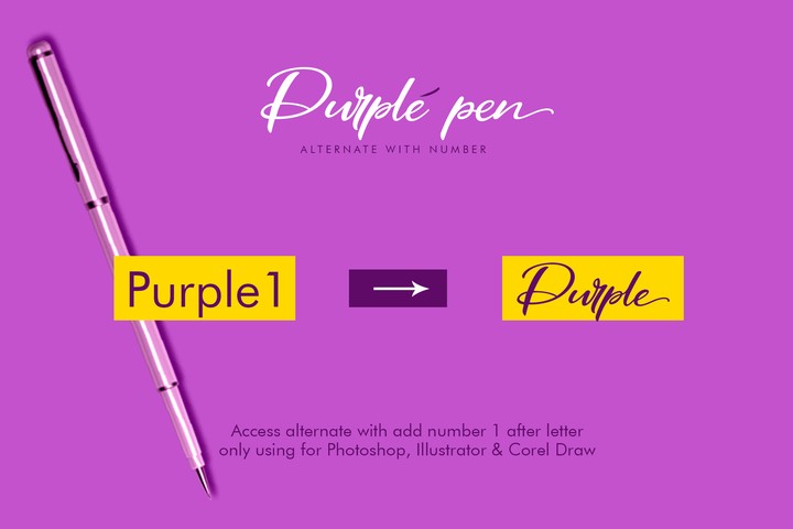 Przykładowa czcionka Purple Pen #5